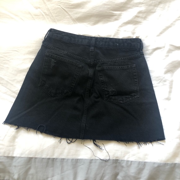 Free People Black Denim Skirt - Picture 2 of 3